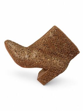 Betsey Johnson/ torrid collab Gold Crystal Embellished Ankle Boots